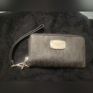 Michael Kors Coated Canvas Black Wallet